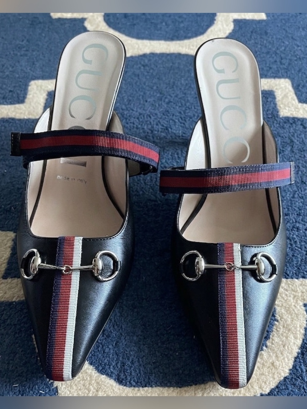 Gucci Leather Emma Mules - Picture 2 of 3